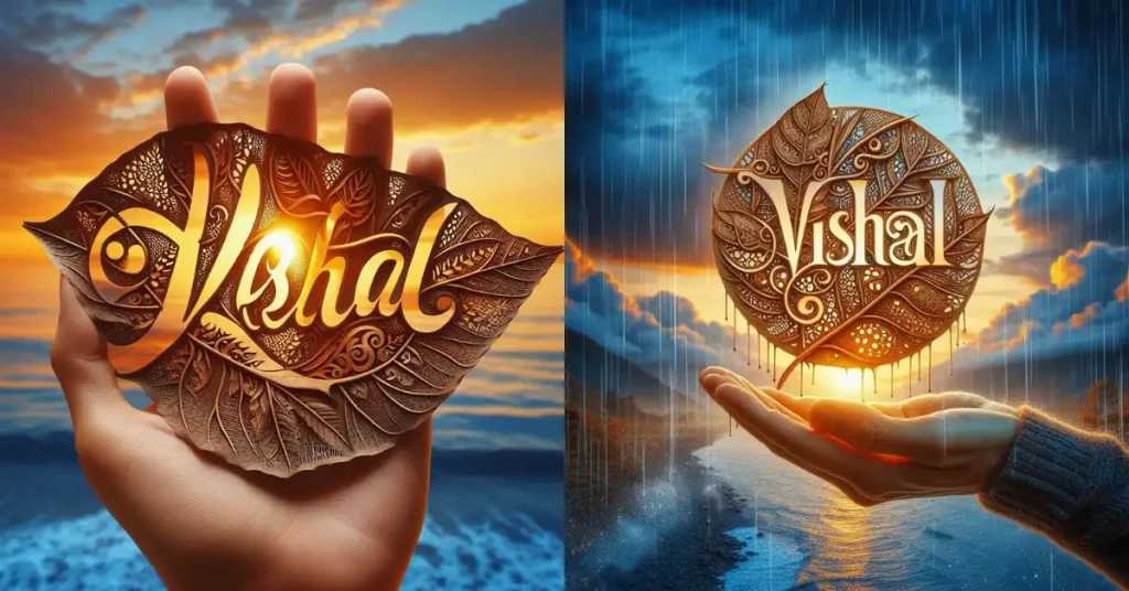 3d ai dry leaf typography art images