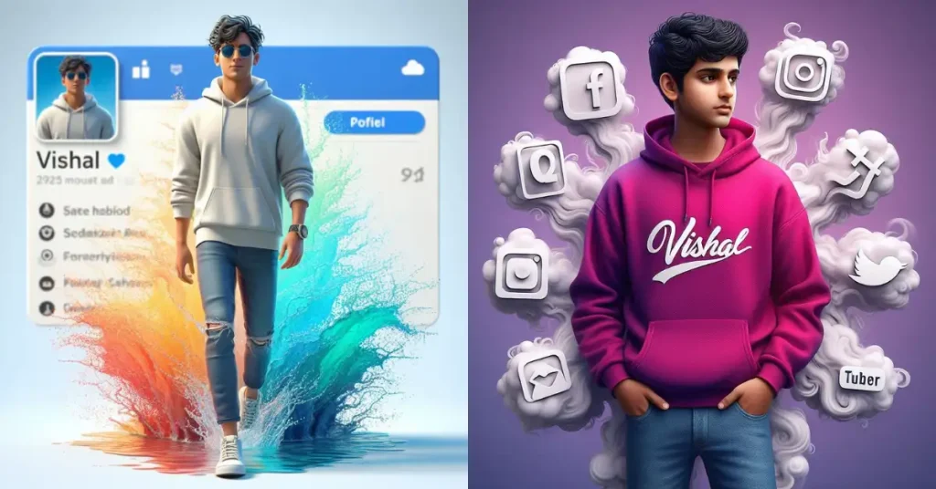 3d ai social media artistic images