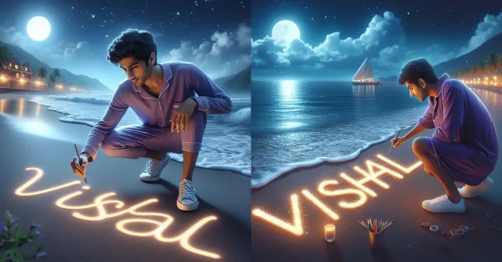 3d AI Beach Name Images