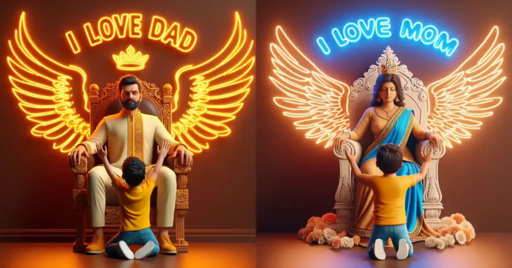 3d ai mom dad wings name images