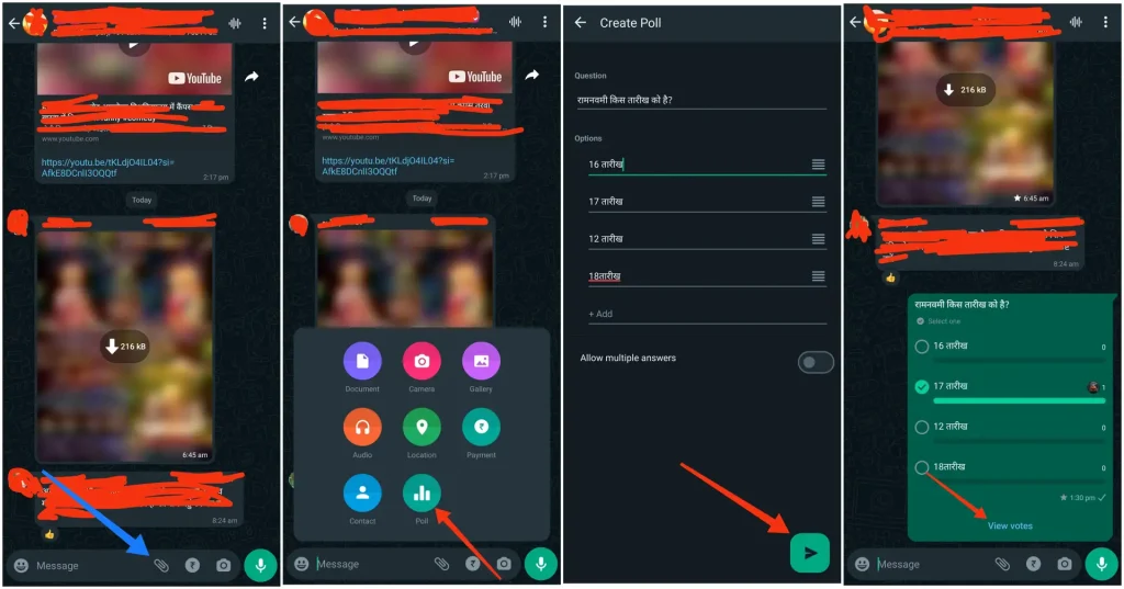 WhatsApp me poll kaise banaye